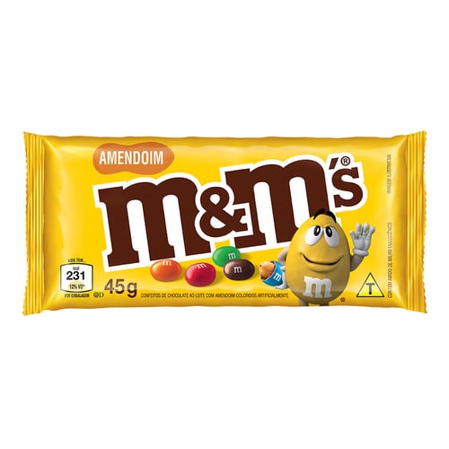 Confeito De Chocolate M&M's Amendoim 45G
