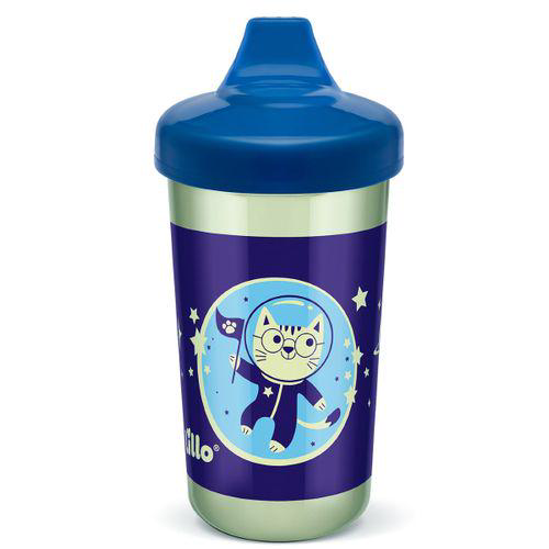 Copo Antivazamento Glow Max 320Ml Az Brilha No Escuro Lillo