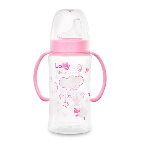 Imagem do produto Copo Antivazamento Lolly Dreams Com Alça Rosa 350Ml
