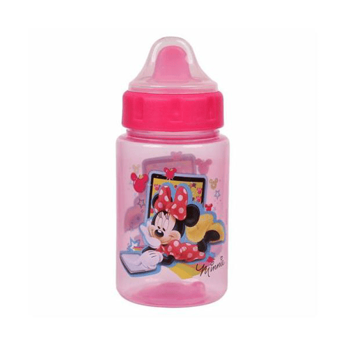 Copo Baby Go Com Valvula Redutora De Pingos Minnie 340Ml Rosa Transparente