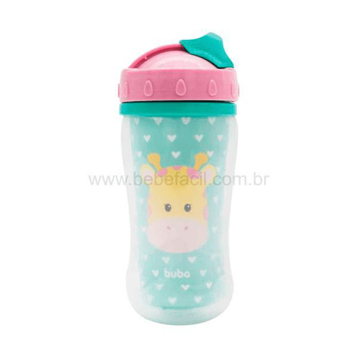 Imagem do produto Copo C/ Parede Dupla E Canudo Animal Fun Girafinha 320Ml 12M+ Buba