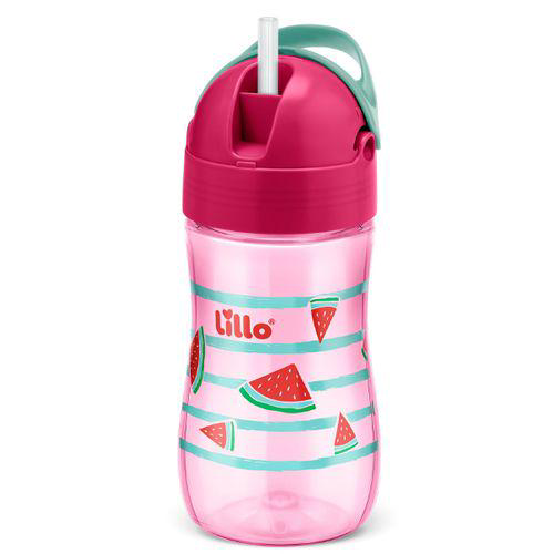 Copo Infantil Com Canudo Evolution 300Ml Rosa Lillo