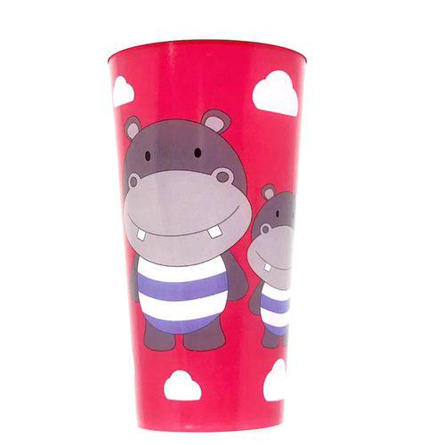 Copo Infantil Com Tampa Eco Hipopótamo 400Ml Giro Baby