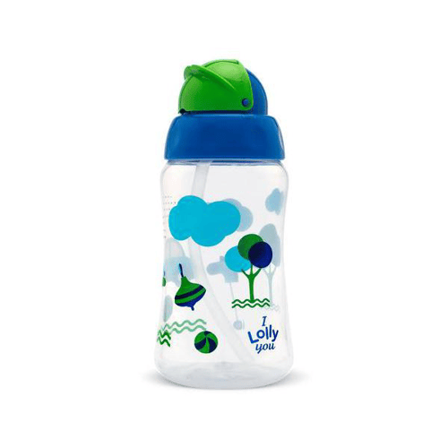 Imagem do produto Copo Lolly Viva Com Canudo Azul 330Ml