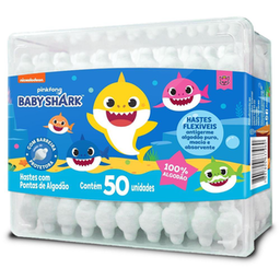 Imagem do produto Cotonetes Baby Shark 50 Unidades Hastes Flexíveis Cremer