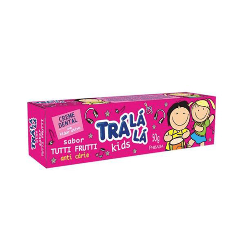 Pasta De Dente Infantil Trá Lá Lá Aventura Anticárie Tutti Frutti Com Flúor 50G 50G