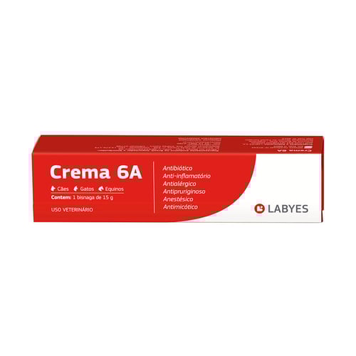 Imagem do produto Crema 6A Para Cães, Gatos E Equinos Uso Veterinário Com 15G