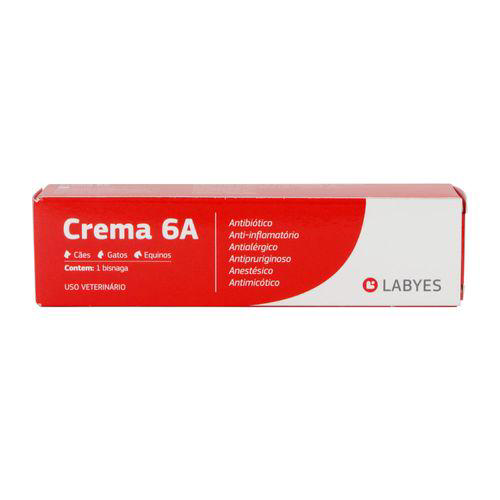 Imagem do produto Crema 6A Para Cães, Gatos E Equinos Uso Veterinário Com 30G