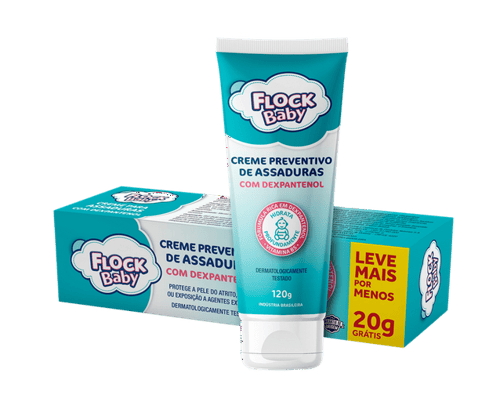 Creme Assaduras Flock Baby Prevenção Com Dexpantenol 120G