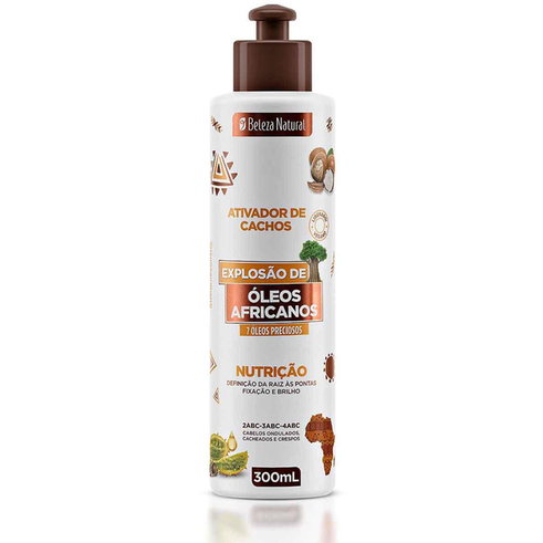 Imagem do produto Creme Ativador De Cachos Explosão De Óleos Africanos Beleza Natural 300Ml 300Ml