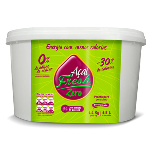 Imagem do produto Creme De Açaí Natural Zero Açúcar Açaí Fresh 1,5 Litro