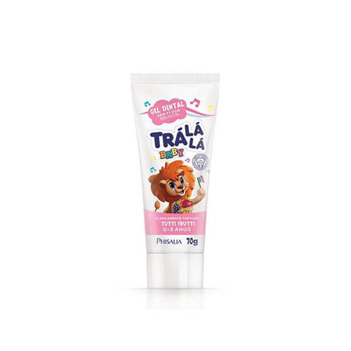 Creme Dental Gel Trá Lá Lá 70G Sem Fluor