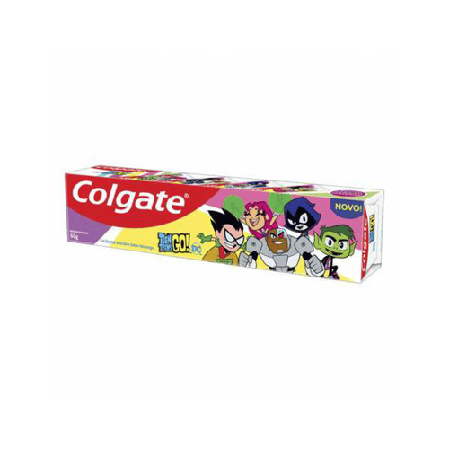 Creme Dental Infantil Colgate Teen Titans Go! Sabor Morango 60G