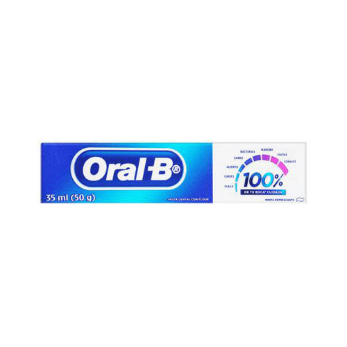 Creme Dental Oralb 100% Com Flúor Menta Refrescante 50G
