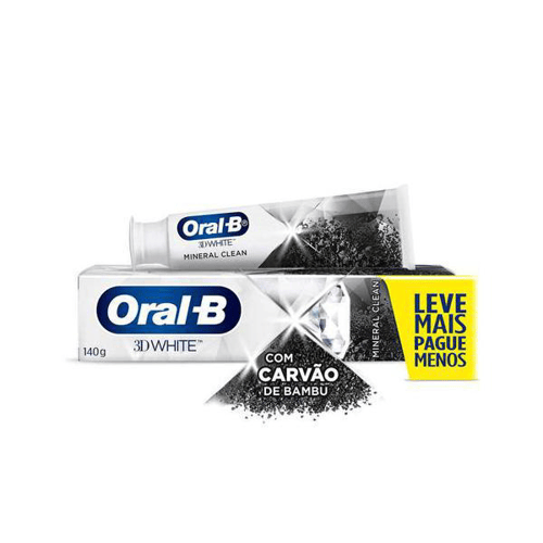 Imagem do produto Creme Dental Oralb Mineral Clean Com Carvão Com 140G 140G