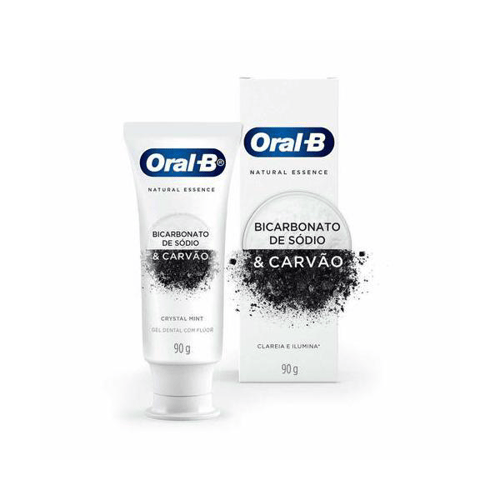 Creme Dental Oralb Natural Essence Bicarbonato De Sódio & Carvão Com 90G