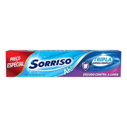 Imagem do produto Creme Dental Sorriso Tripla Limpeza Completa 120G