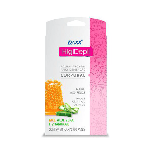Imagem do produto Creme Depilatório Corporal Daxx Higi Depil 20 Folhas Prontas 10 Pares