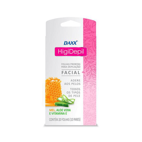 Imagem do produto Creme Depilatório Facial Daxx Higi Depil 20 Folhas Prontas 10 Pares