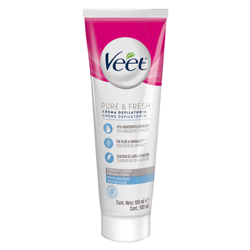 Creme Depilatório Veet Pure Fresh Pele Sensível 100Ml 100Ml