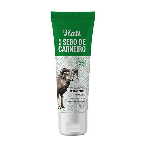 Creme Desodorante Hidratante Tradicional Com Sebo De Carneiro Nati 150Ml