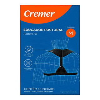 Creme Educador Postural Costas Tamanho M Preto 1 Unidade