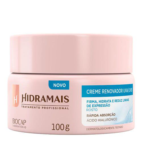 Imagem do produto Creme Facial Hidramais Renovador Uva/Uvb Ácido Hialurônico 100G