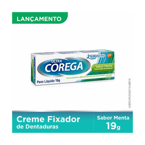 Imagem do produto Creme Fixador De Dentadura Ultra Corega Sabor Menta Gsk 19G