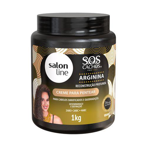 Imagem do produto Creme Para Pentear Sos Cachos Arginina 1Kg Salon Line