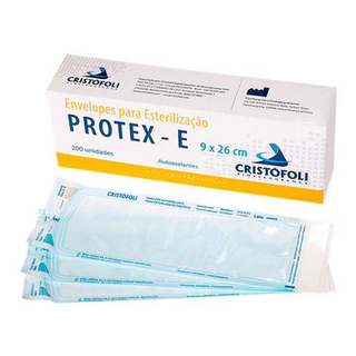 Cristófoli Envelope Para Esterilização Autosselante Em Autoclave Protexe 9X26cm 200 Unidades