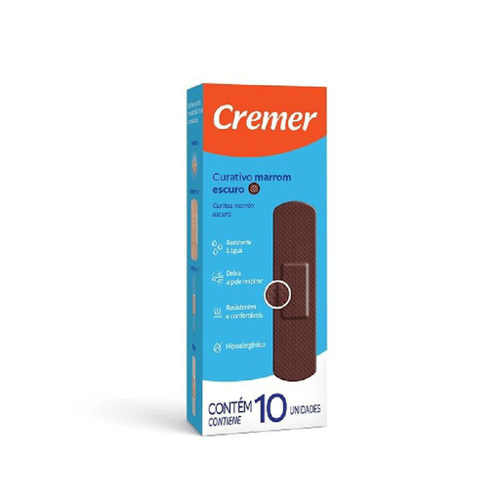 Imagem do produto Curativo Cremer Marrom Escuro Com 10 Unidades