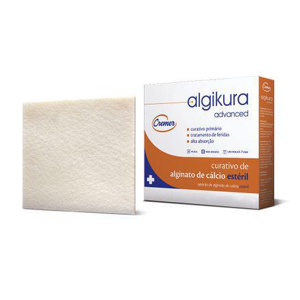 Imagem do produto Curativo De Alginato De Cálcio Cremer Algikura Advanced Estéril 5Cm X 5Cm 1 Unidade