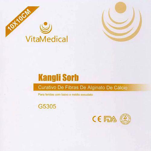 Curativo De Alginato De Cálcio Kangli Sorb Vita Medical 10 X 10 Cm