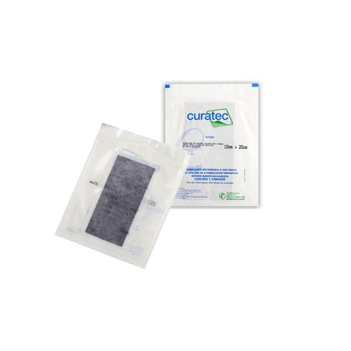 Imagem do produto Curativo De Carvão Ativado Com Prata Recortável Curatec 10X20cm