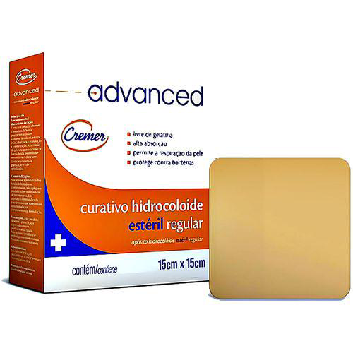 Imagem do produto Curativo Hidrocoloide Advanced Estéril Regular 15X15 Cremer