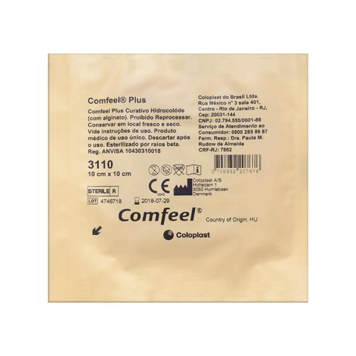 Imagem do produto Curativo Hidrocolóide Comfeel Fino 10Cm X 10Cm Com 1 Unidade