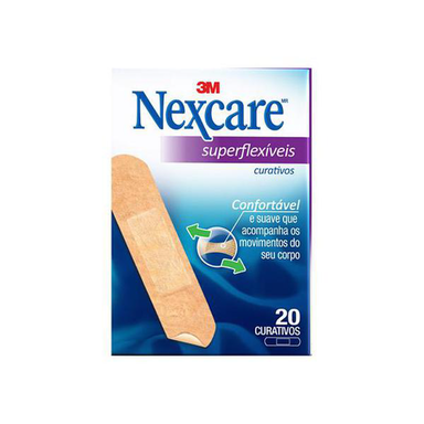 Curativo - Nexcare 3M Comfort Superflexíveis C 20 Unidades