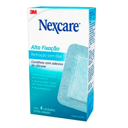 Imagem do produto Curativo Nexcare Remoçao Sem Dor Grande 4 Unidades 3M
