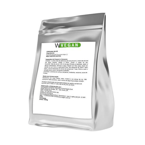 Cúrcuma 500G Embalagem Refil Wvegan