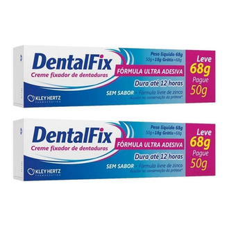 Imagem do produto Dentalfix Creme Adesivo Sem Sabor 68G Kit 2Un Kley Hertz