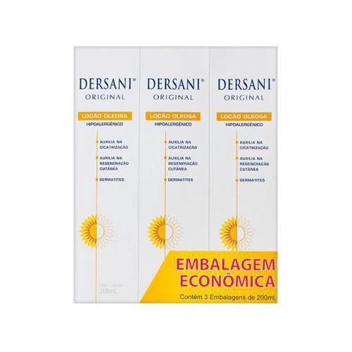 Loção Oleosa Anti-Escaras Dersani 200Ml 3 Unidades