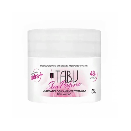 Desodorante Tabu Creme Sem Perfume 55G