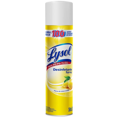 Desinfetante Spray Lysol Flores De Lima E Limao 360Ml