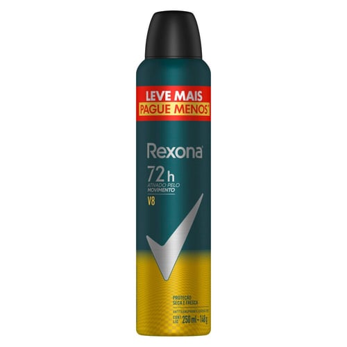 Imagem do produto Desodorante Aerosol Rexona Men V8 72H 250Ml