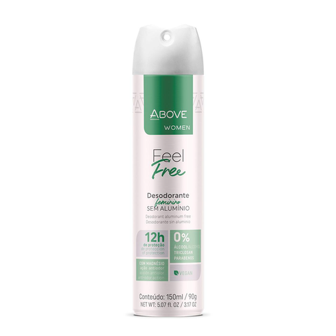 Desodorante Aerossol Antitranspirante Above Woman Feel Free 150Ml