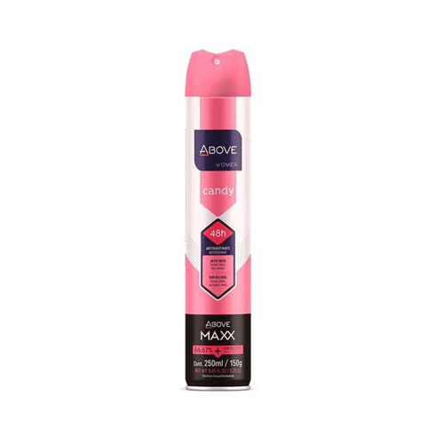 Desodorante Antitranspirante Aerosol Above Women Maxx Candy Com 250Ml