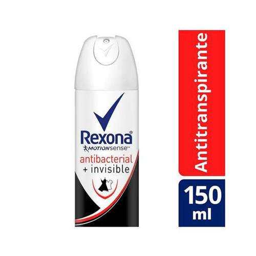 Desodorante Antitranspirante Rexona Women Antibacterial + Invisible Aerosol 150Ml