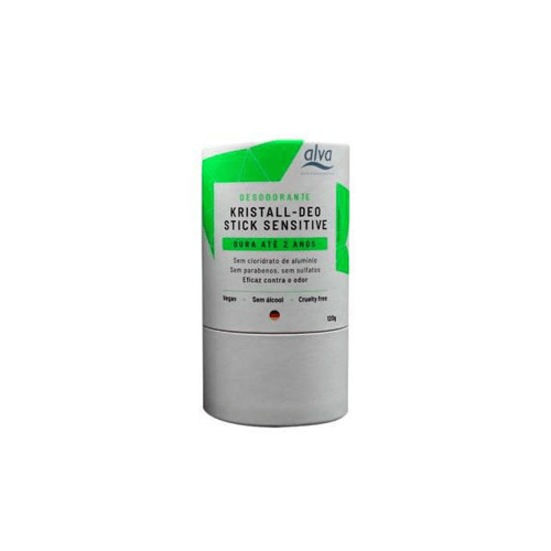 Imagem do produto Desodorante De Pedra Stick Kristall Sensitive Com Embalagem Biodegrádavel 120G Alva