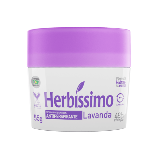 Desodorante Em Creme Herbíssimo Lavanda Com 55G Herbissimo 55G