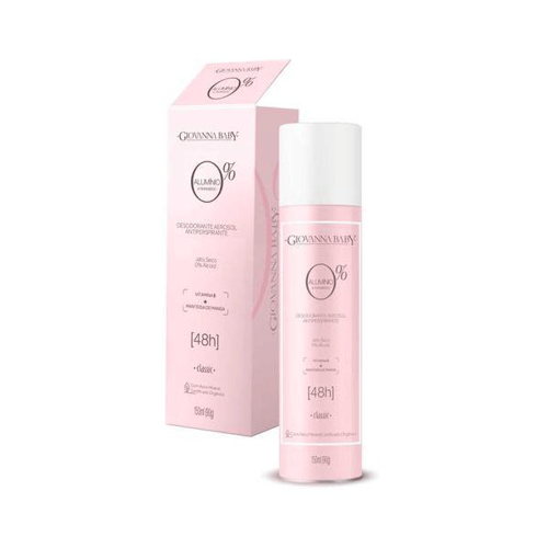 Imagem do produto Desodorante Giovanna Baby Classic 0% Alumínio Aerossol Antiperspirante 48H Com 150Ml